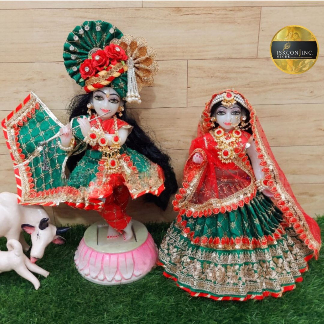 Radha Krishna Dress/ handmade dresses/ poshak/ RK / radha krishna poshak/ vastra/ hand embroidery dress/ unique dress/ customise discount dresses