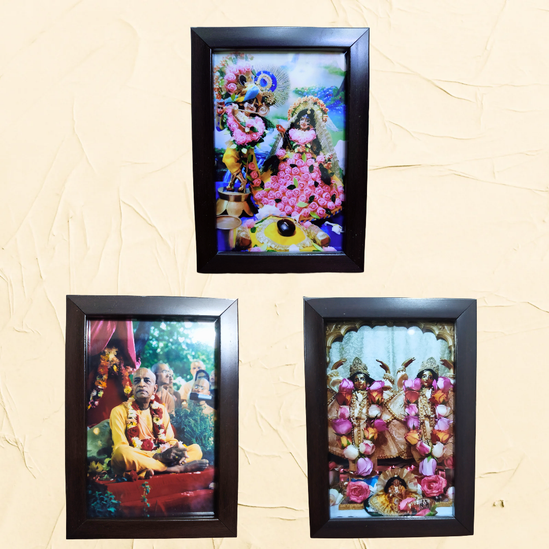 Altar Combo pack of 3 Glass covered wood touch Altar / Table photo frame