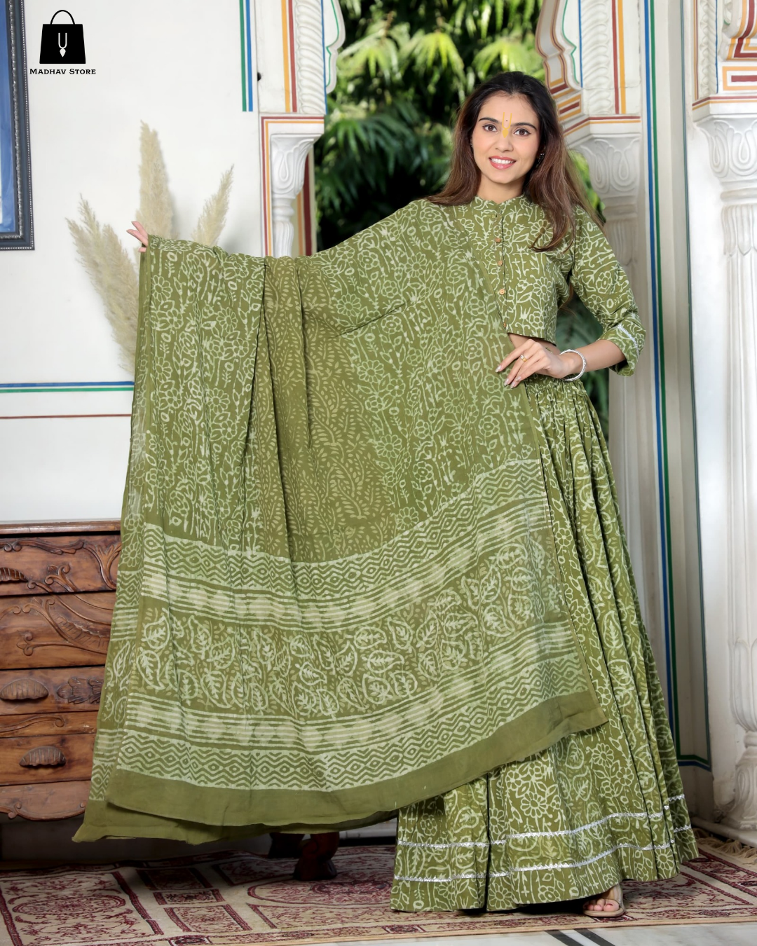Sap Green Gopi Dress