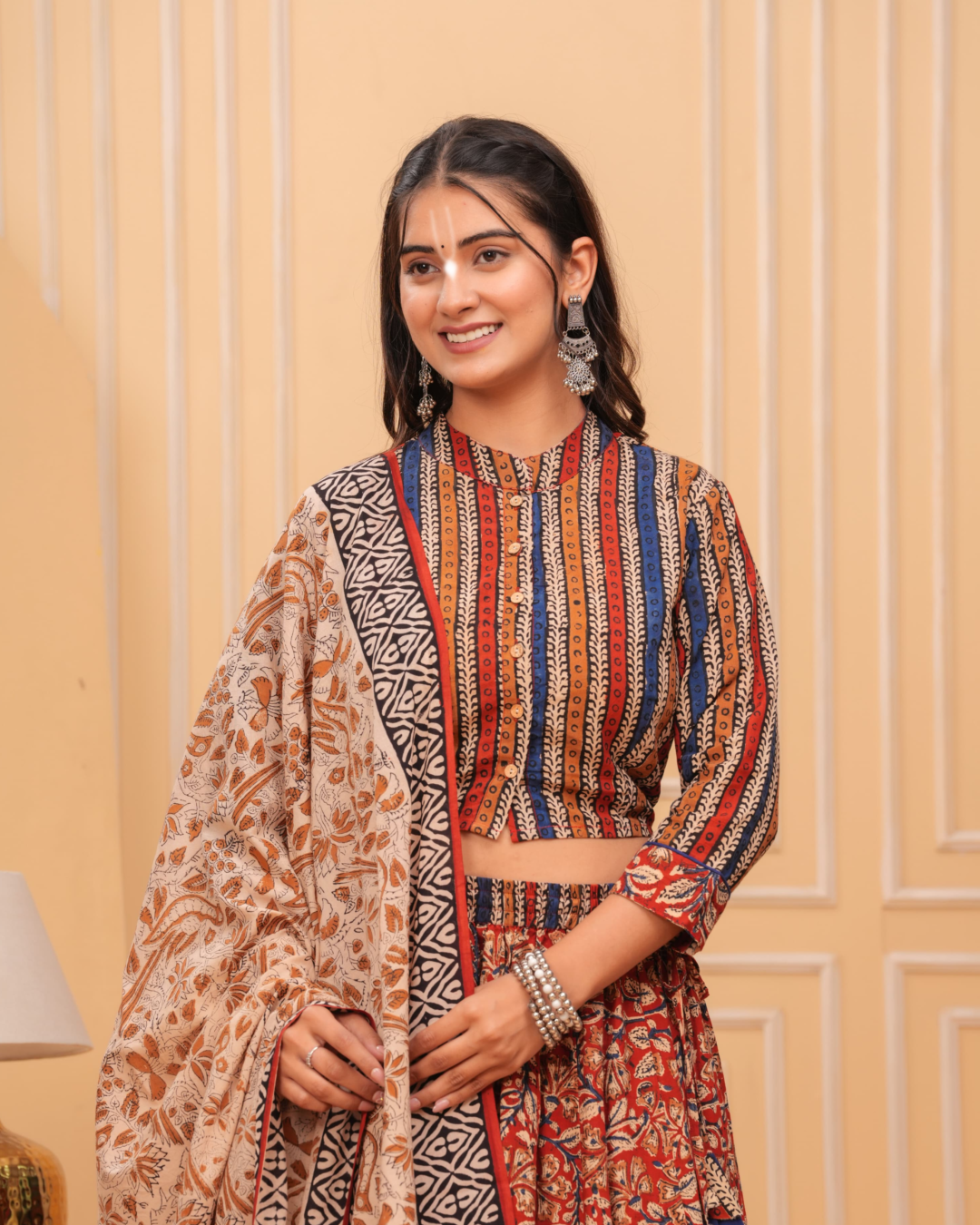 Red and Blue Gopi Dress