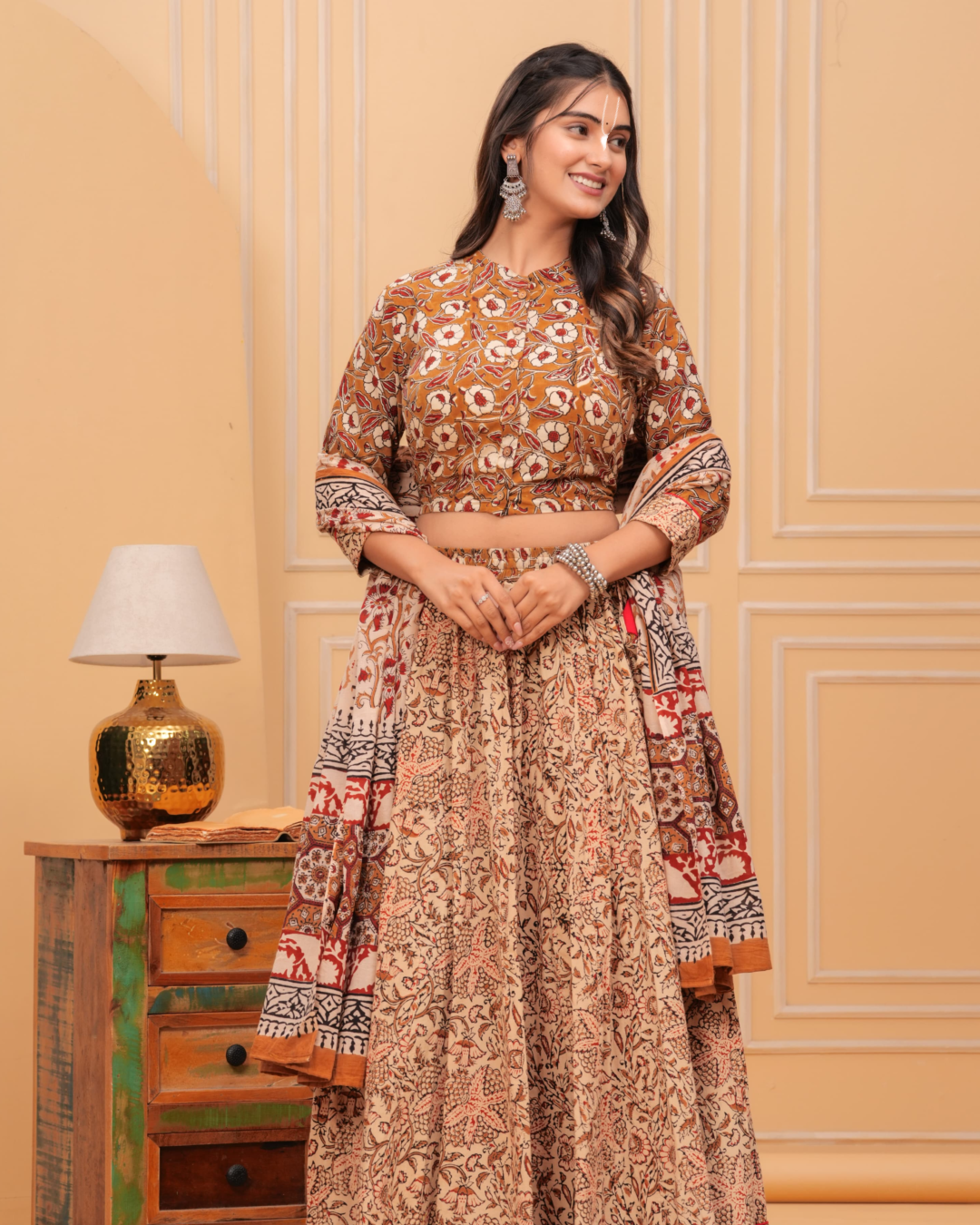Brown Colour Gopi Dress