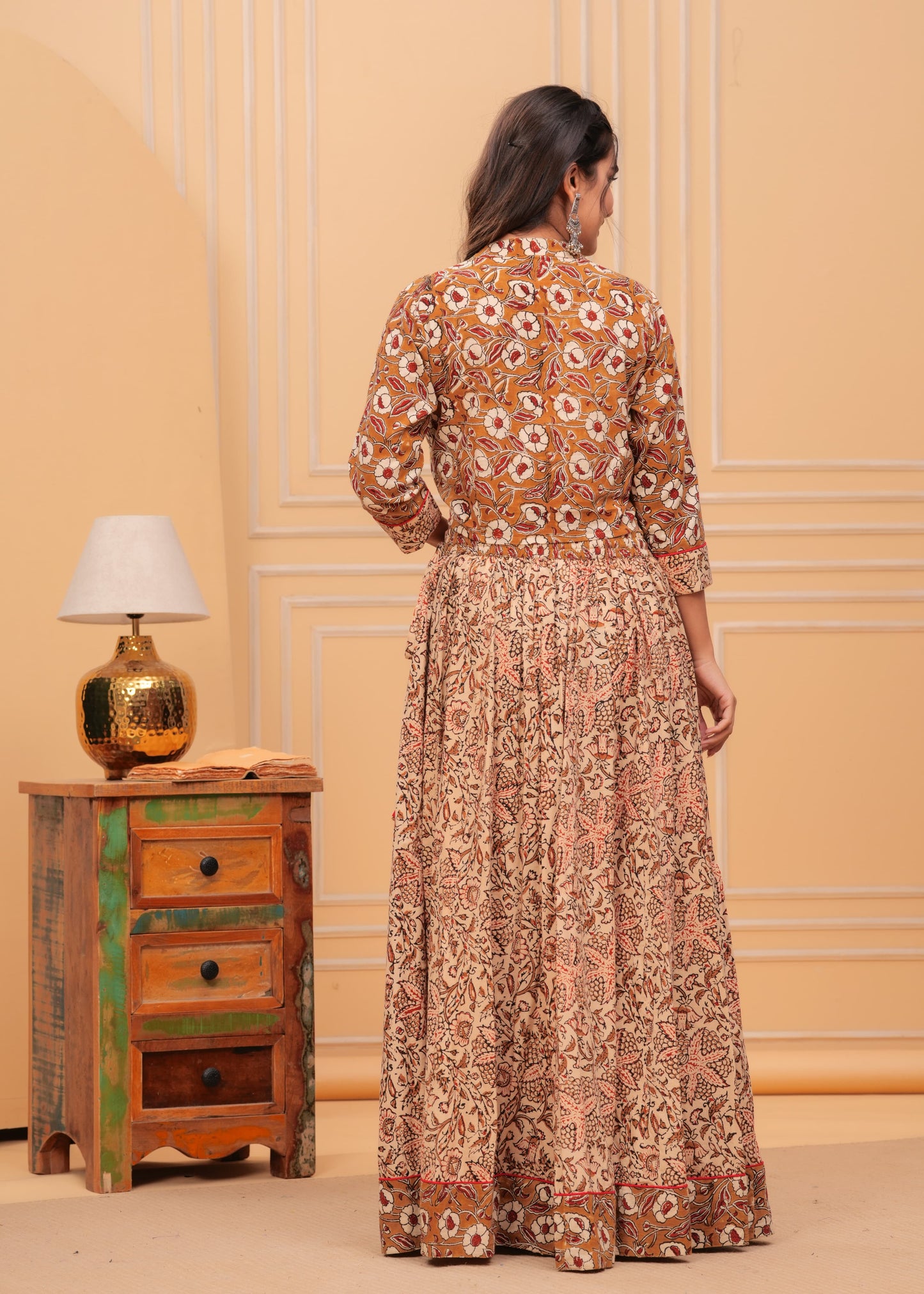Brown Colour Gopi Dress