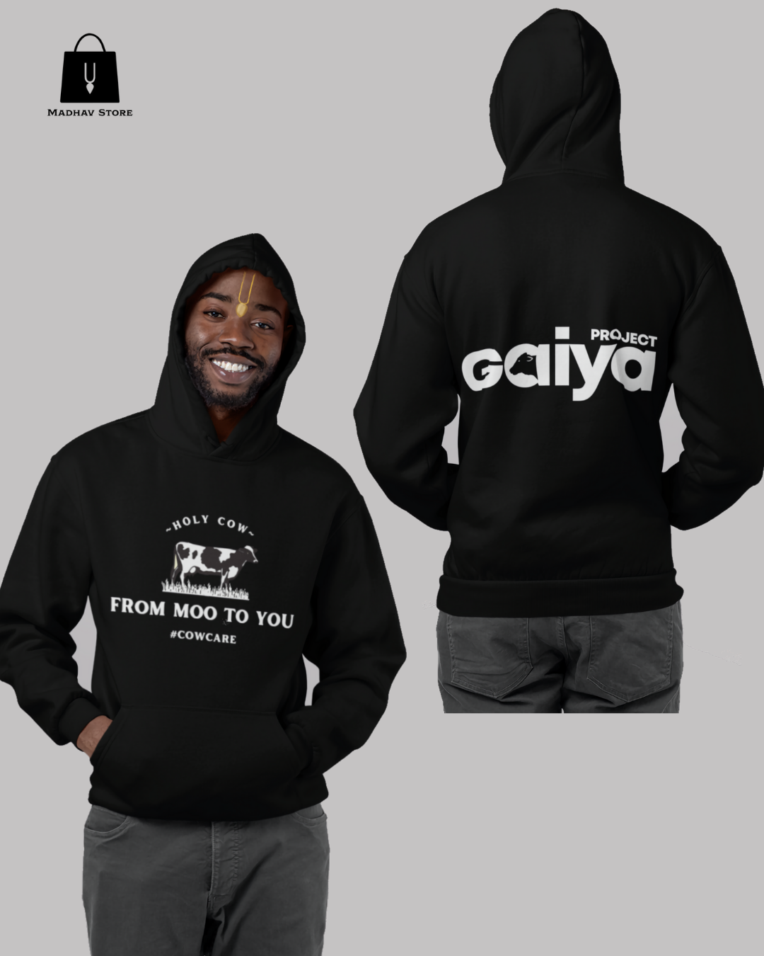 From Moo to You & Project GAIYA | Premium Cotton Hoodie for Men