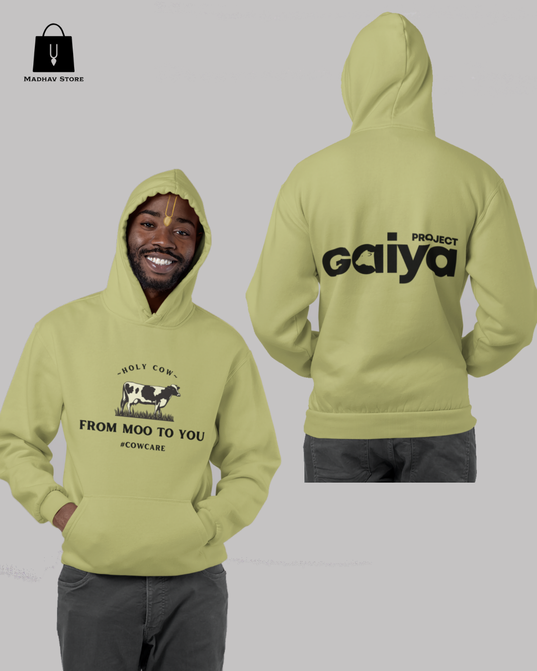 From Moo to You & Project GAIYA | Premium Cotton Hoodie for Men