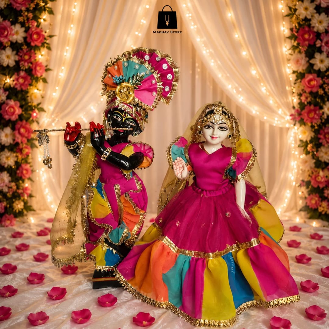 Rang Vilas Utsav | Premium Summer Radha Krishna dress with turban