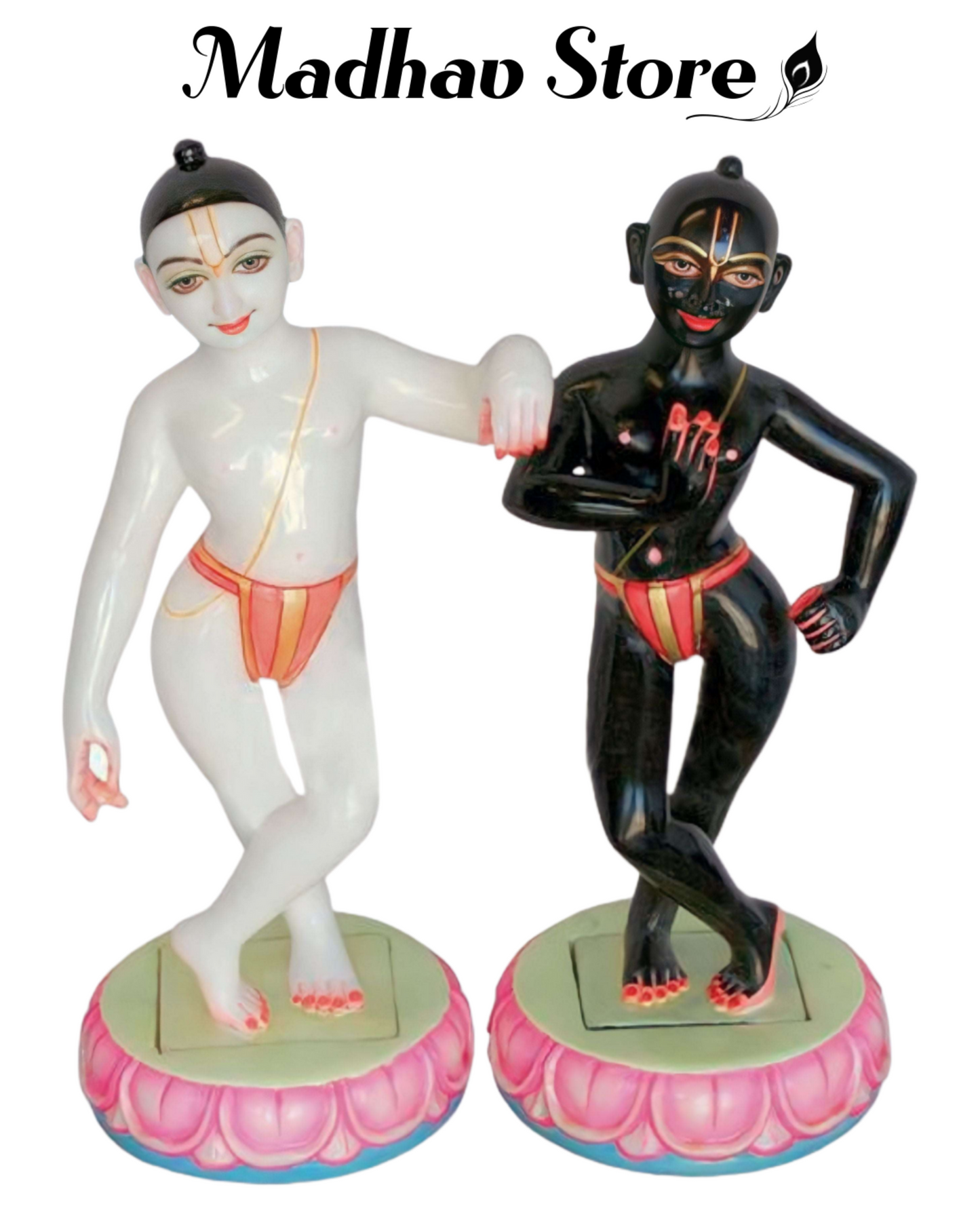 Sri Sri Krishna Balaram Makrana Marble Deities