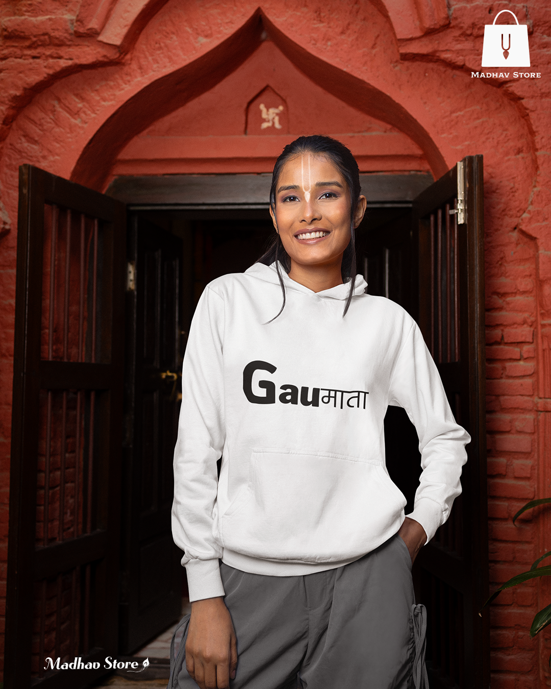 GauMata | Premium Cotton Hoodie for women