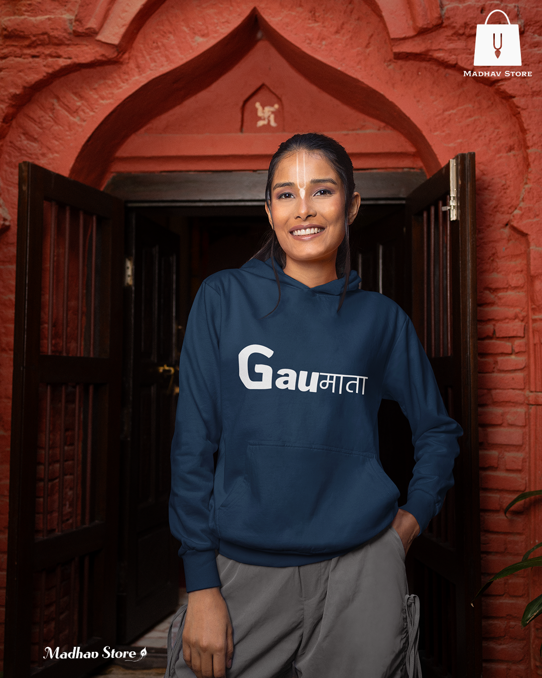 GauMata | Premium Cotton Hoodie for women