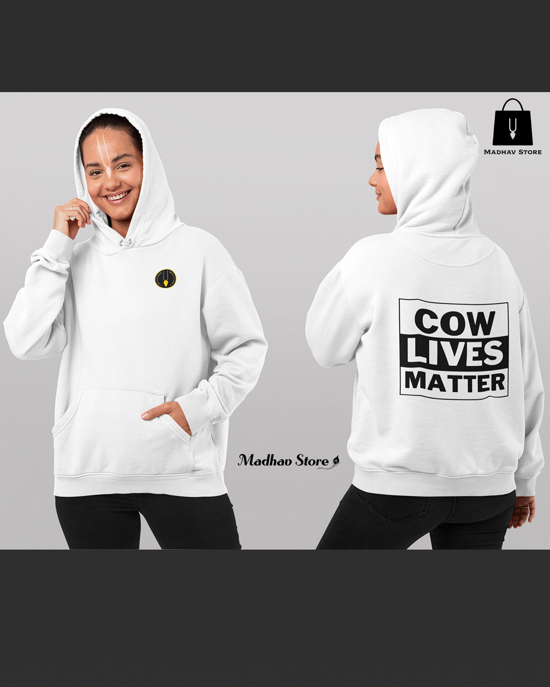 Cow Live Matter | Premium Cotton Hoodie for women