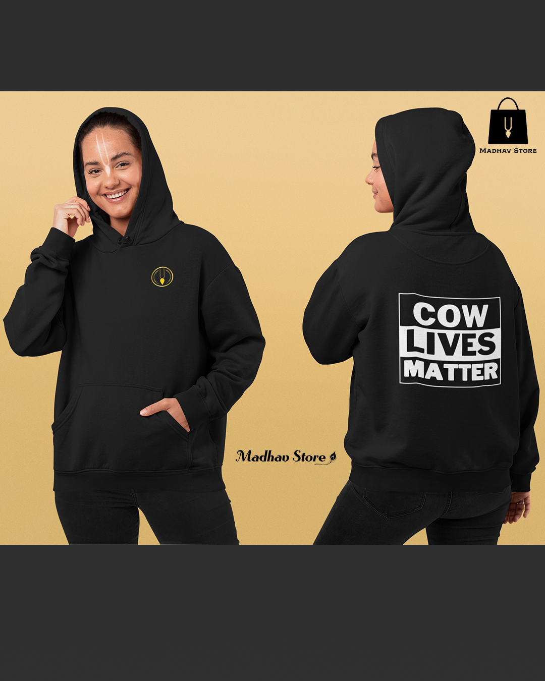 Cow Live Matter | Premium Cotton Hoodie for women