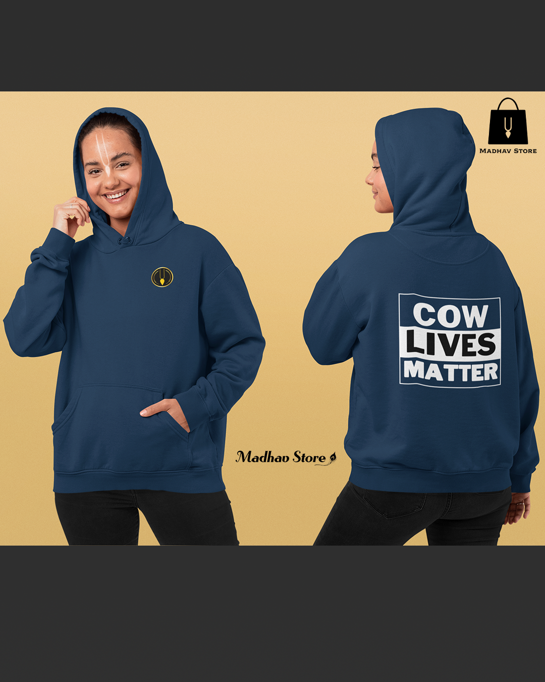 Cow Live Matter | Premium Cotton Hoodie for women