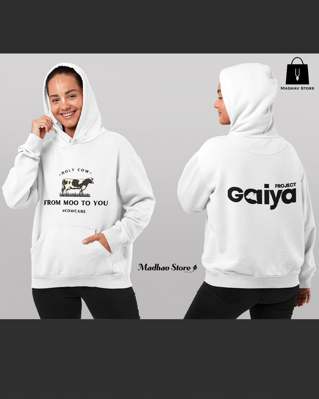 From MOO to YOU ! | Premium Cotton Hoodie for women
