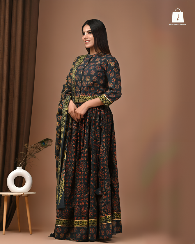 Barsaane waali Black olive | Gopi dress collection