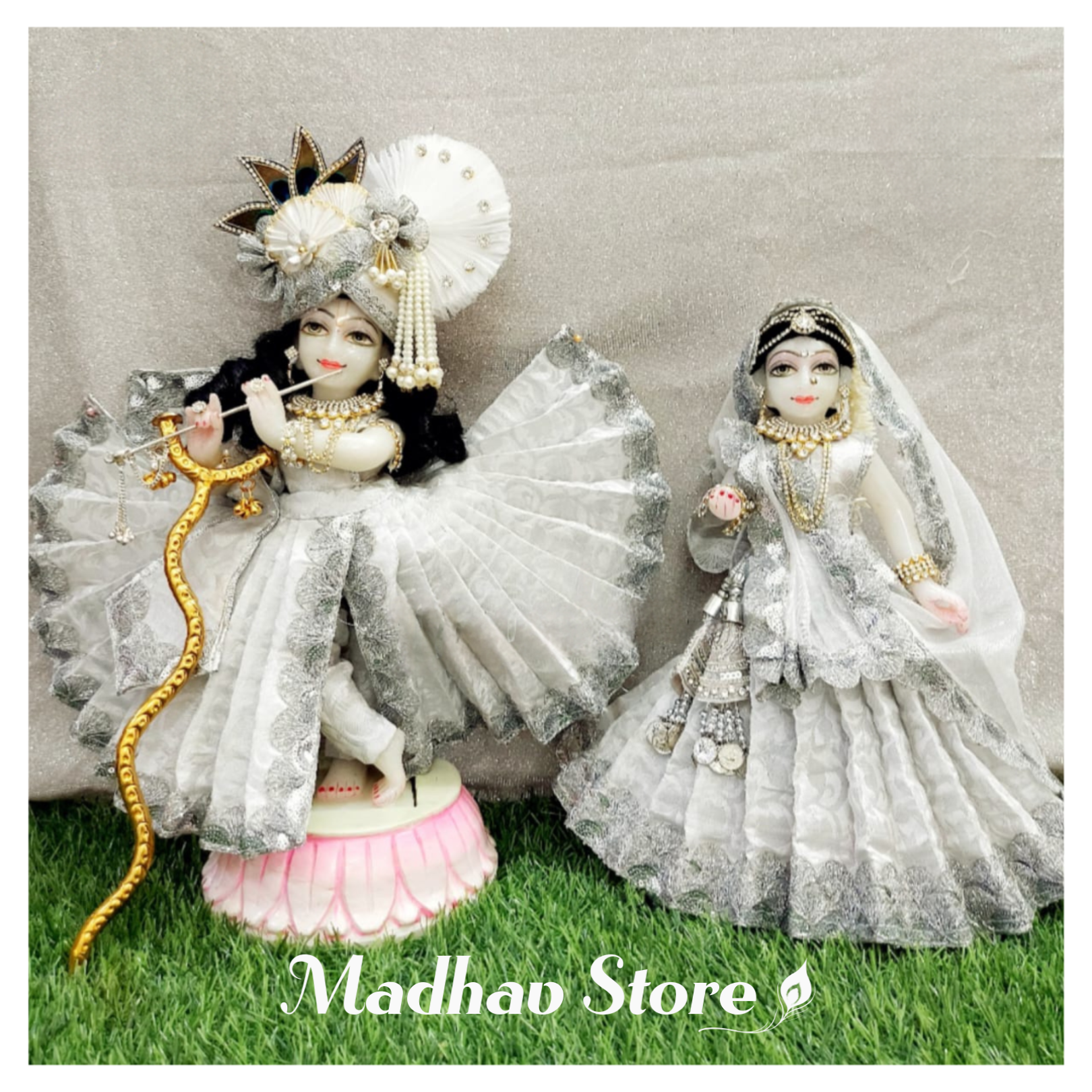 Krishna in white dress best sale