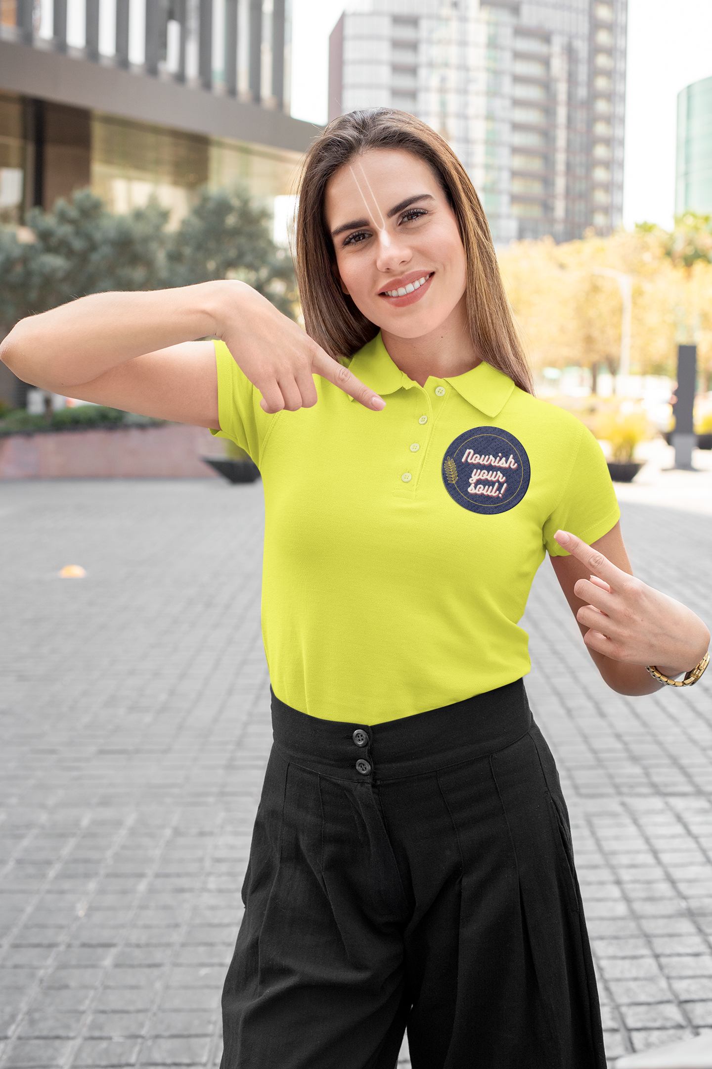 Nourish Your Soul Classic Polo Tshirt for Women