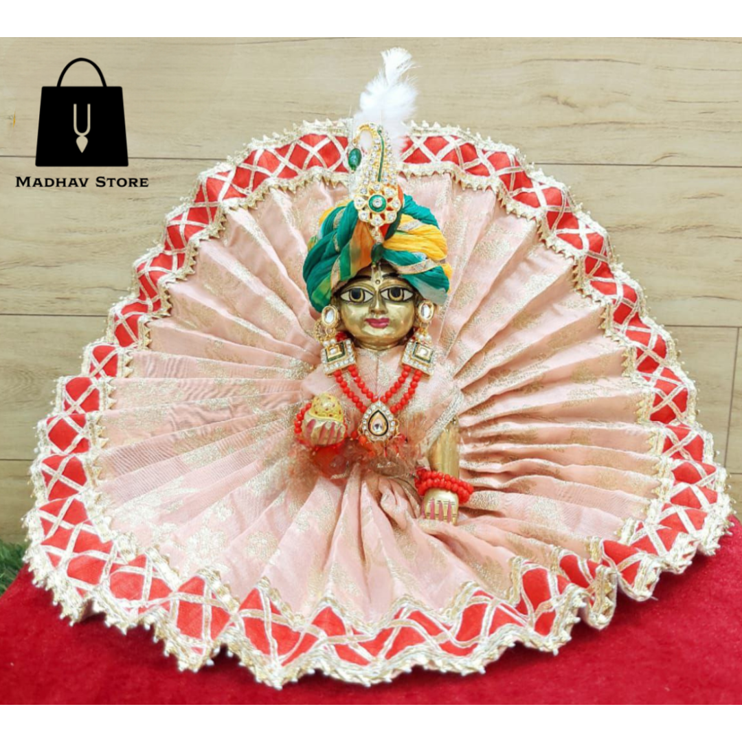 Gajri Rajasthan Traditional Dress With Pagdi For Laddu Gopal Madhav Store