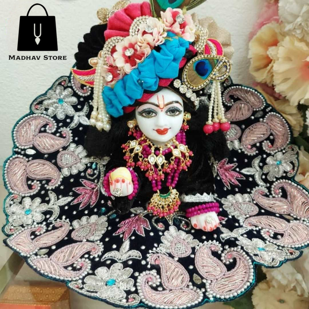 Heavy Handwork Black Dress for Laddu Gopal
