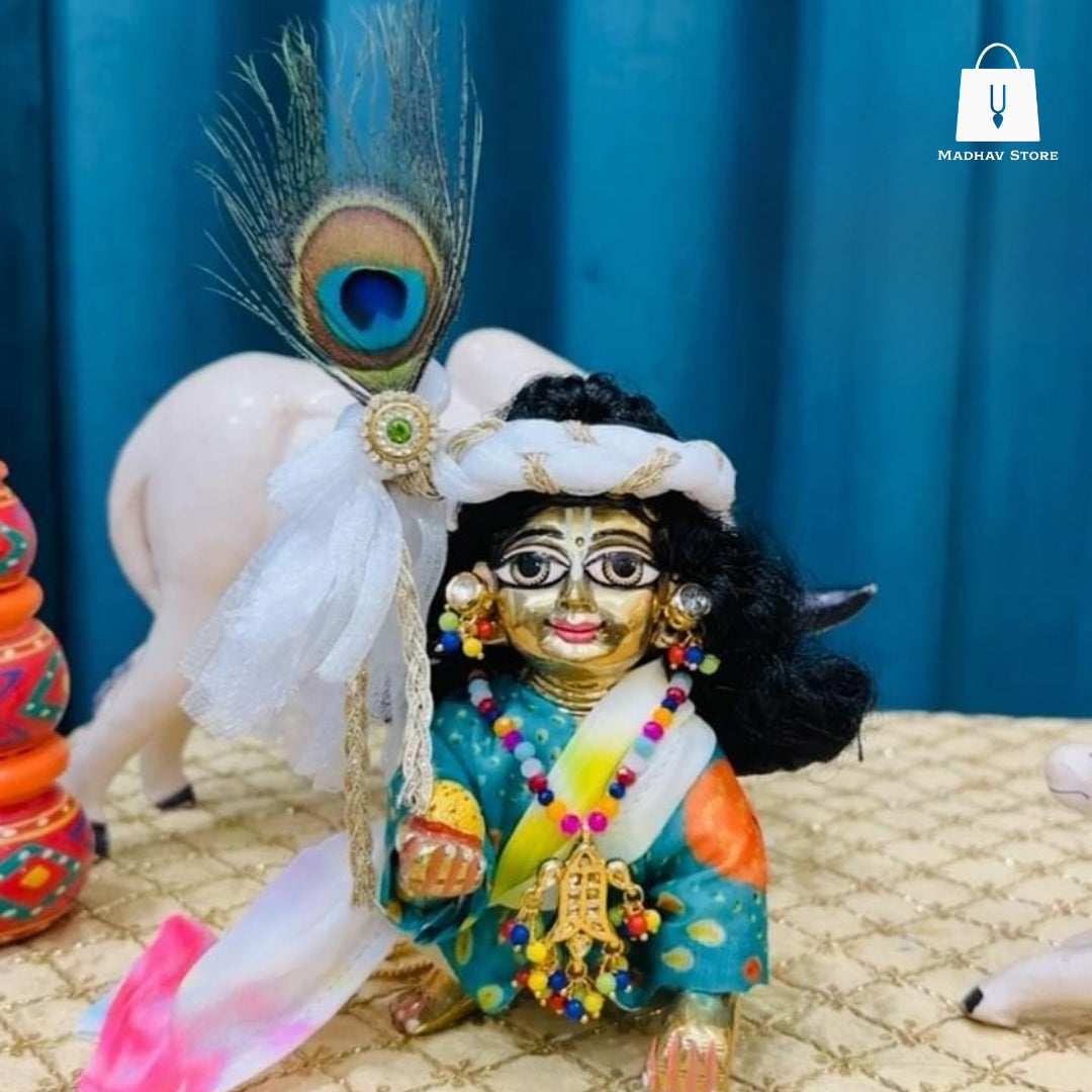 Holi Cowherd style Dress with Pagdi for Laddu Gopal