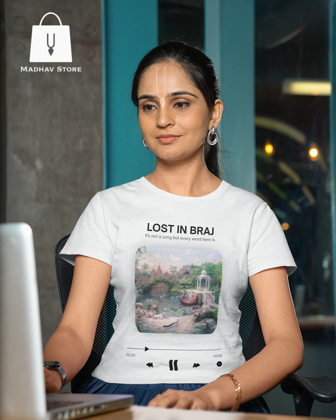 Lost in Braj Tshirt for Women