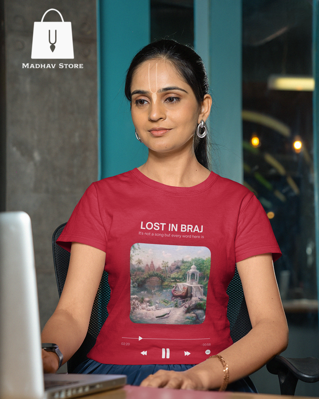 Lost in Braj Tshirt for Women