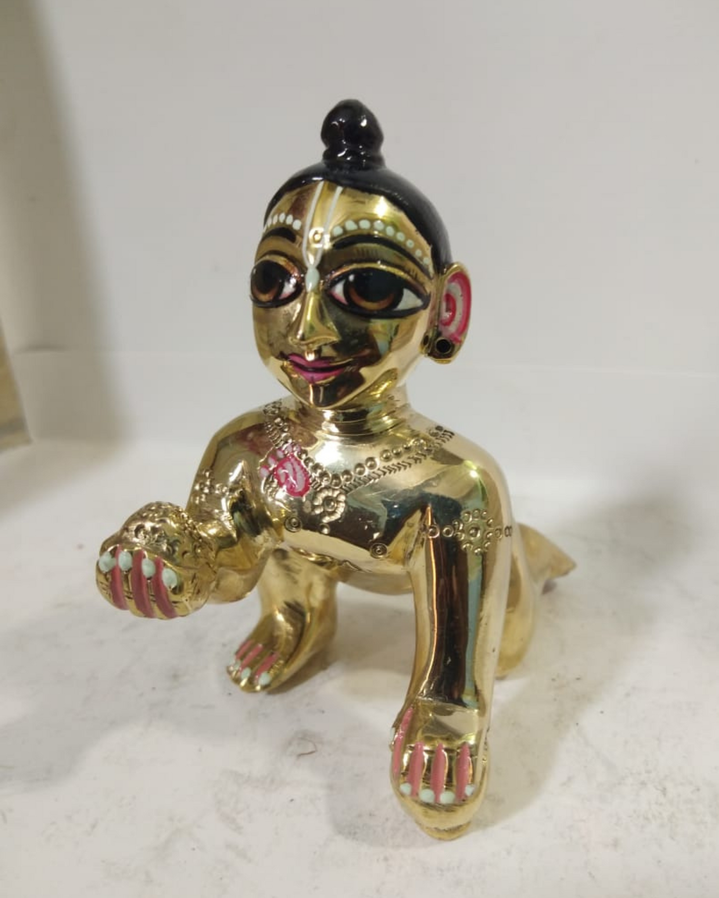 Enchanting Laddu Gopal 4 no. solid brass Deity