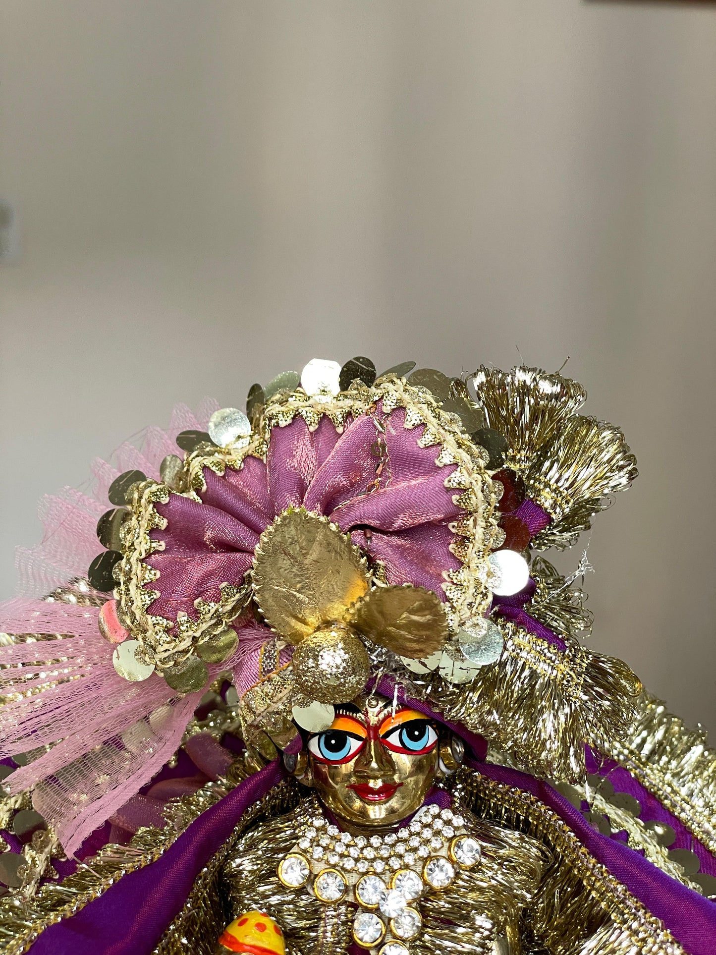 The Maharanika Shringar silk poshak with heavy Pagdi for Laddu Gopal