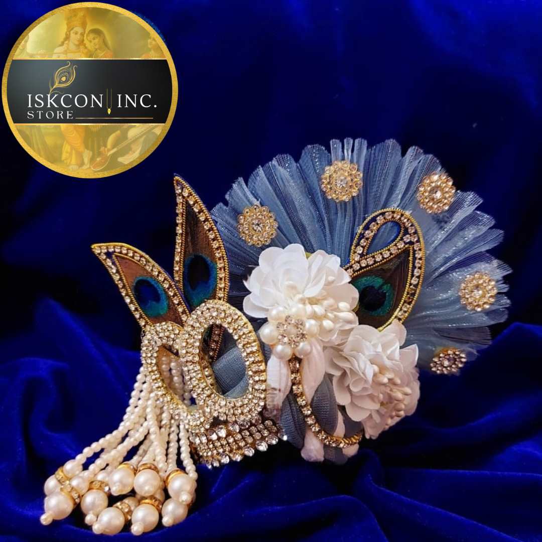 Classic blue & Golden Pagdi for Krishna