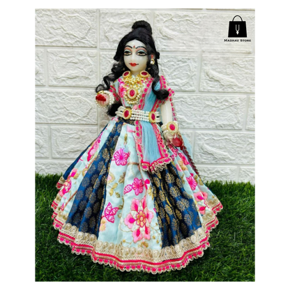 Colourful Janmashtami special heavy dress for Radha Krishna with heavy Pagdi