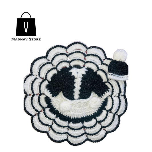 Black & White Hand stitched woolen Winter Special Dress for Laddu gopal