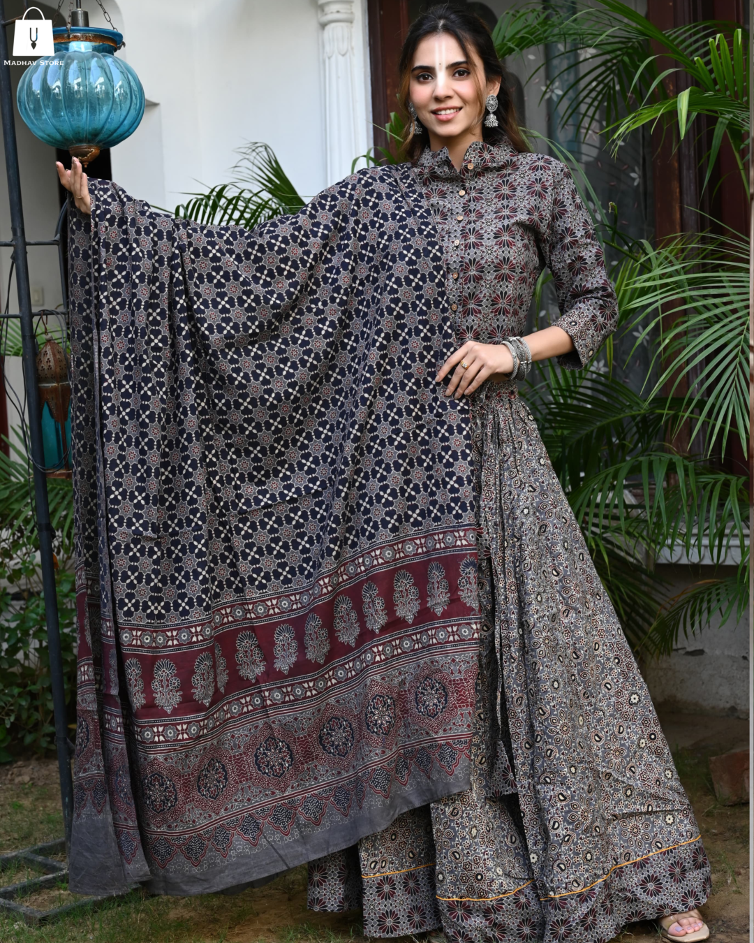 Black and Grey Gopi Dress