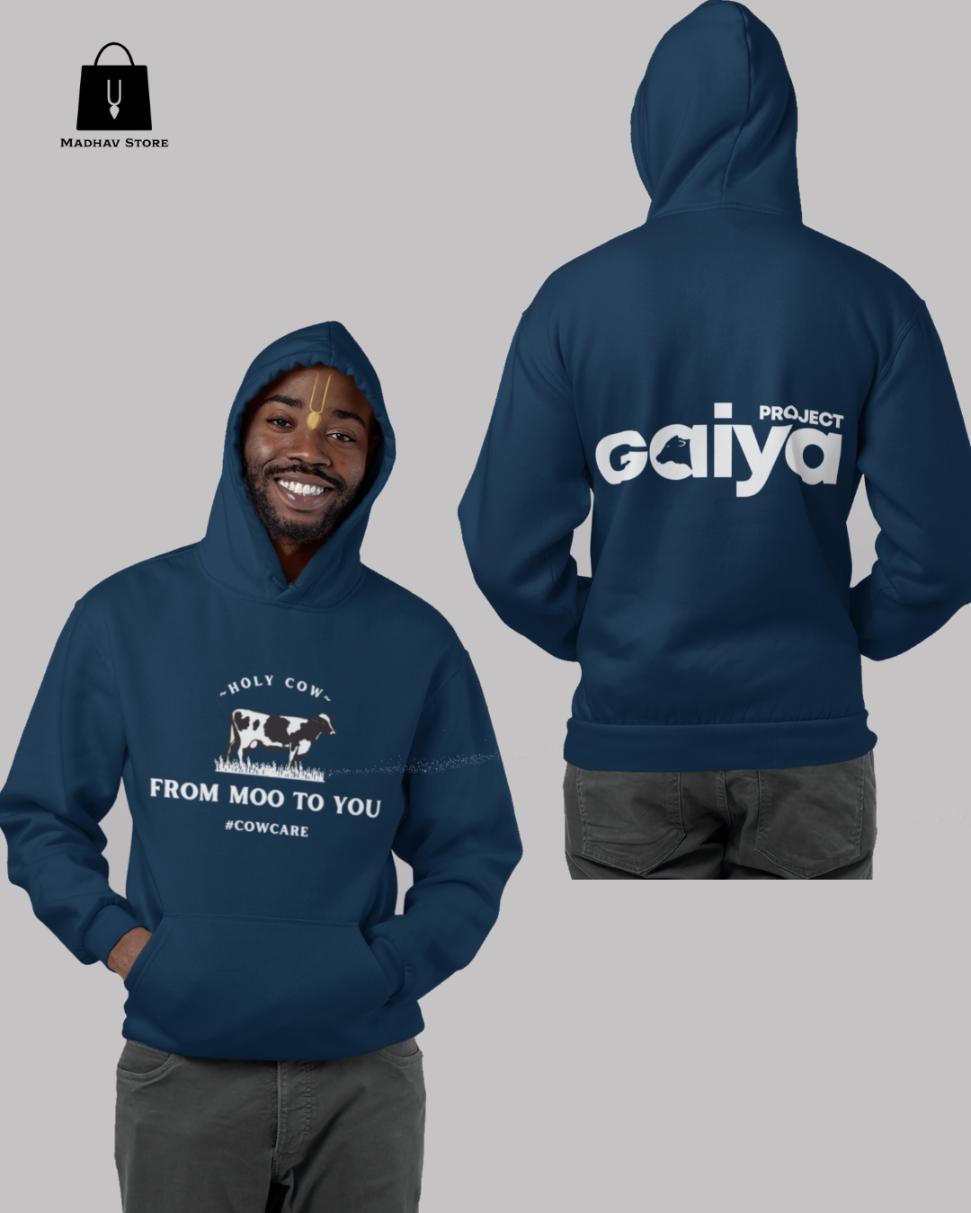 From Moo to You & Project GAIYA | Premium Cotton Hoodie for Men