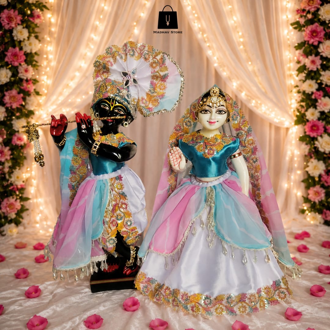 Shvetambara Pushpa Vilas  | Summer Radha Krishna dresses