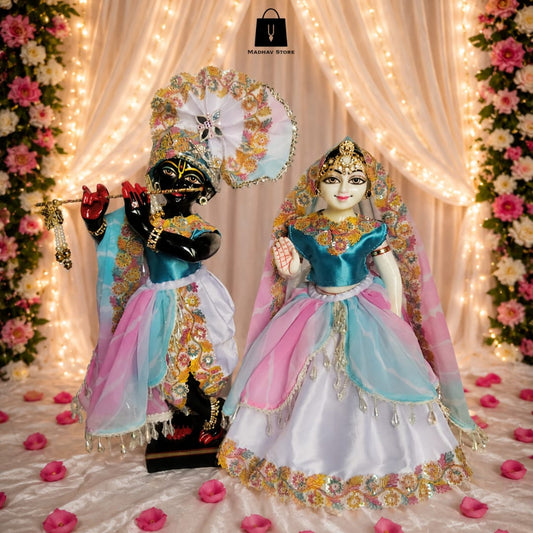 Shvetambara Pushpa Vilas  | Summer Radha Krishna dresses