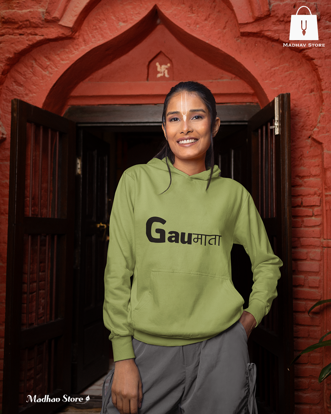 GauMata | Premium Cotton Hoodie for women