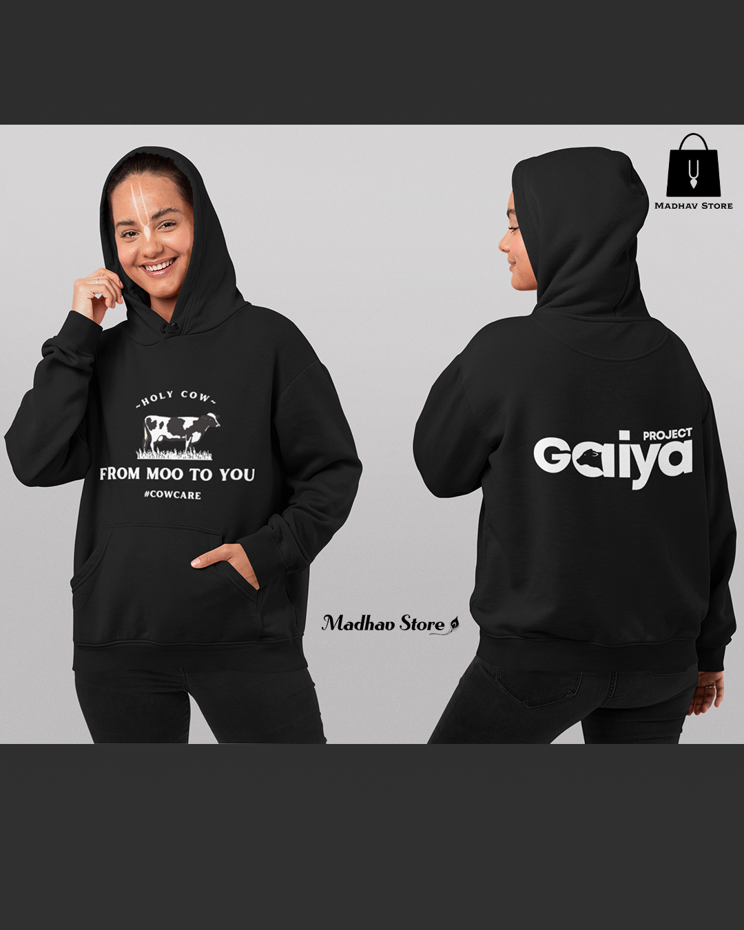 From MOO to YOU ! | Premium Cotton Hoodie for women