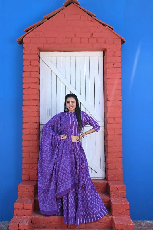 Indigo Purple Gopi Dress