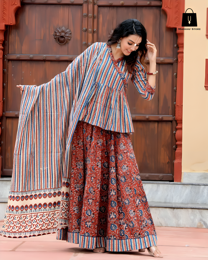 Radharaman Rust brown | Gopi dress collection