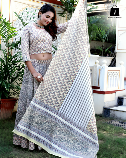 Govinda greige pastel | Gopi Dress collection