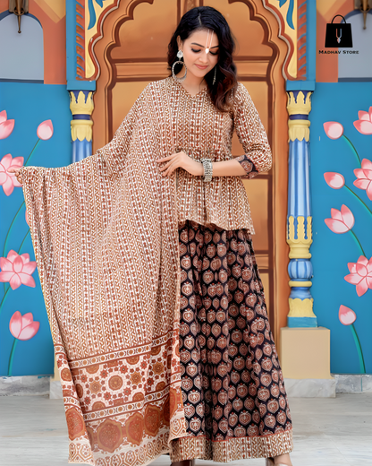 Brajendra-nandan Brown | Gopi dress collection