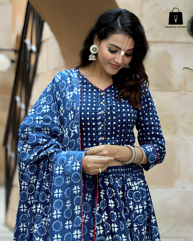 Nanda nandan navy blue | Gopi dress collection