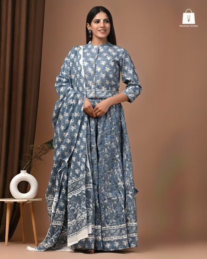 Ghanshyam grey-blue | Gopi dress collection