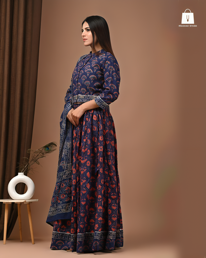 Manmohana midnight blue | Gopi dress collection