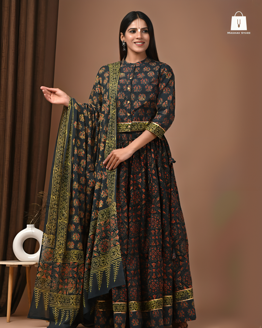 Barsaane waali Black olive | Gopi dress collection
