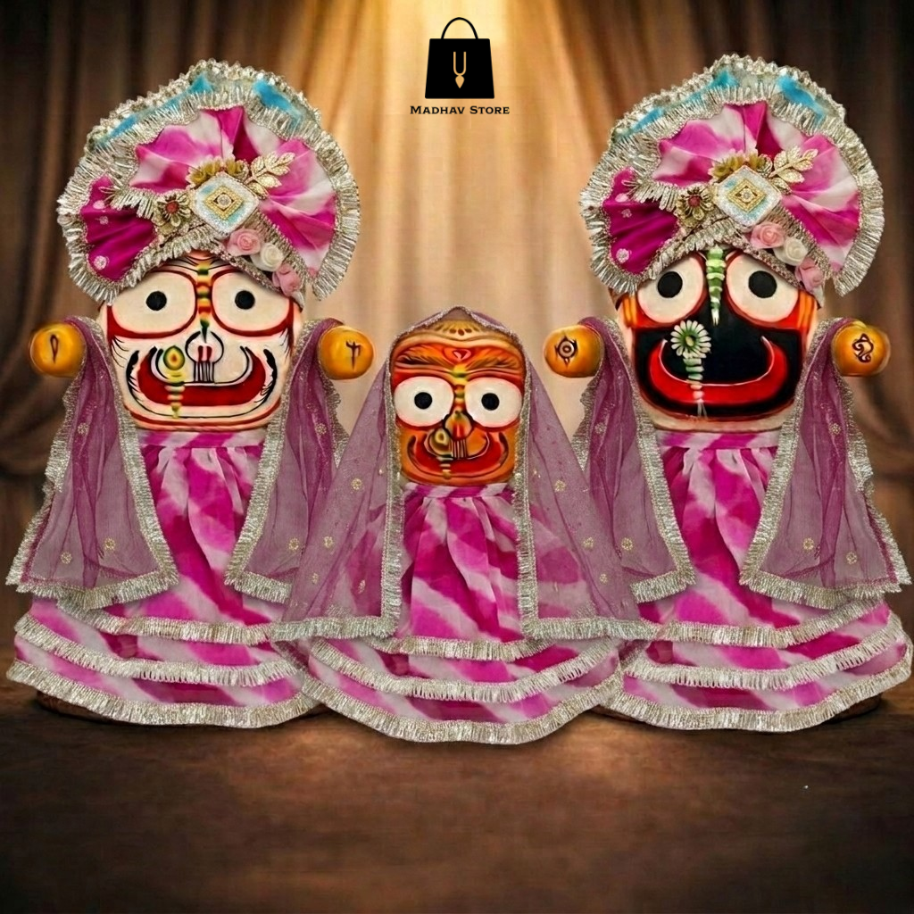 Rasa Rang Shringar | Janmashtami special Premium Dress with Turbans and Chandrika for Jagannath Baladeva Subhadra