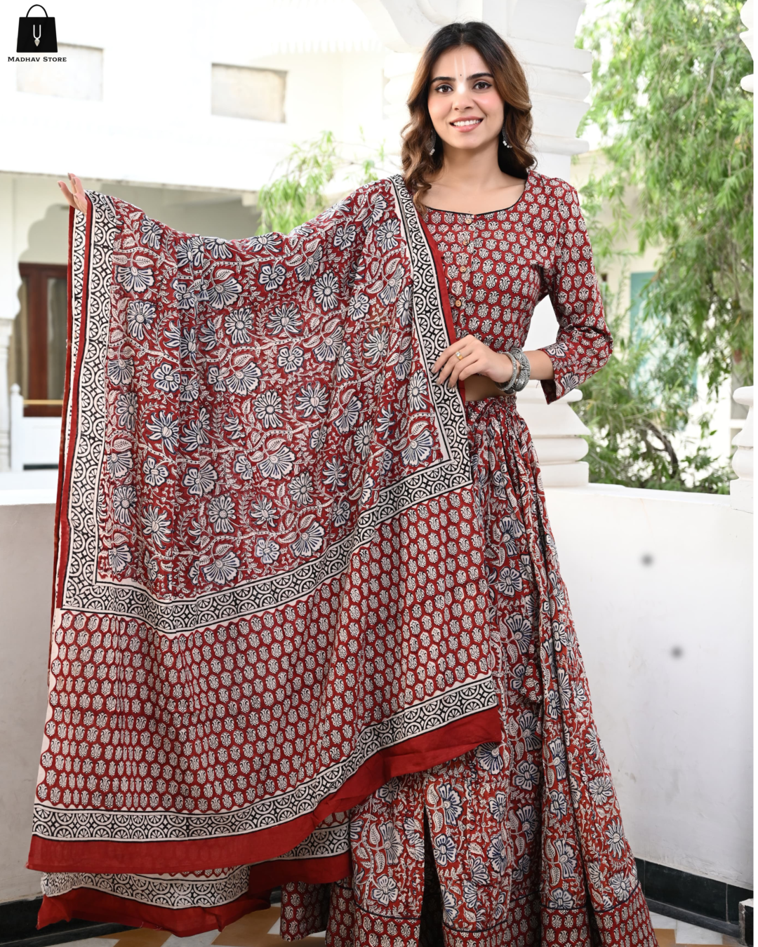 Printed Gopi Dress | Spirtuality at its best