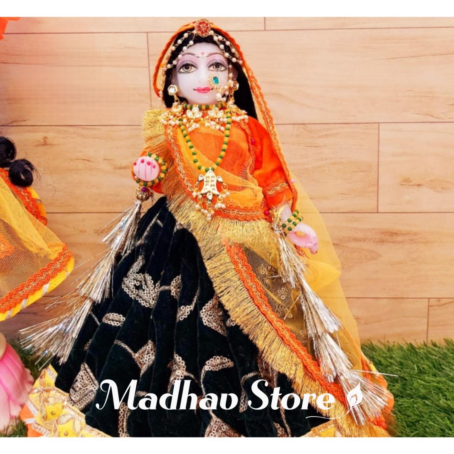 Royal Traditional Dress for Radha Krishna with Pagdi