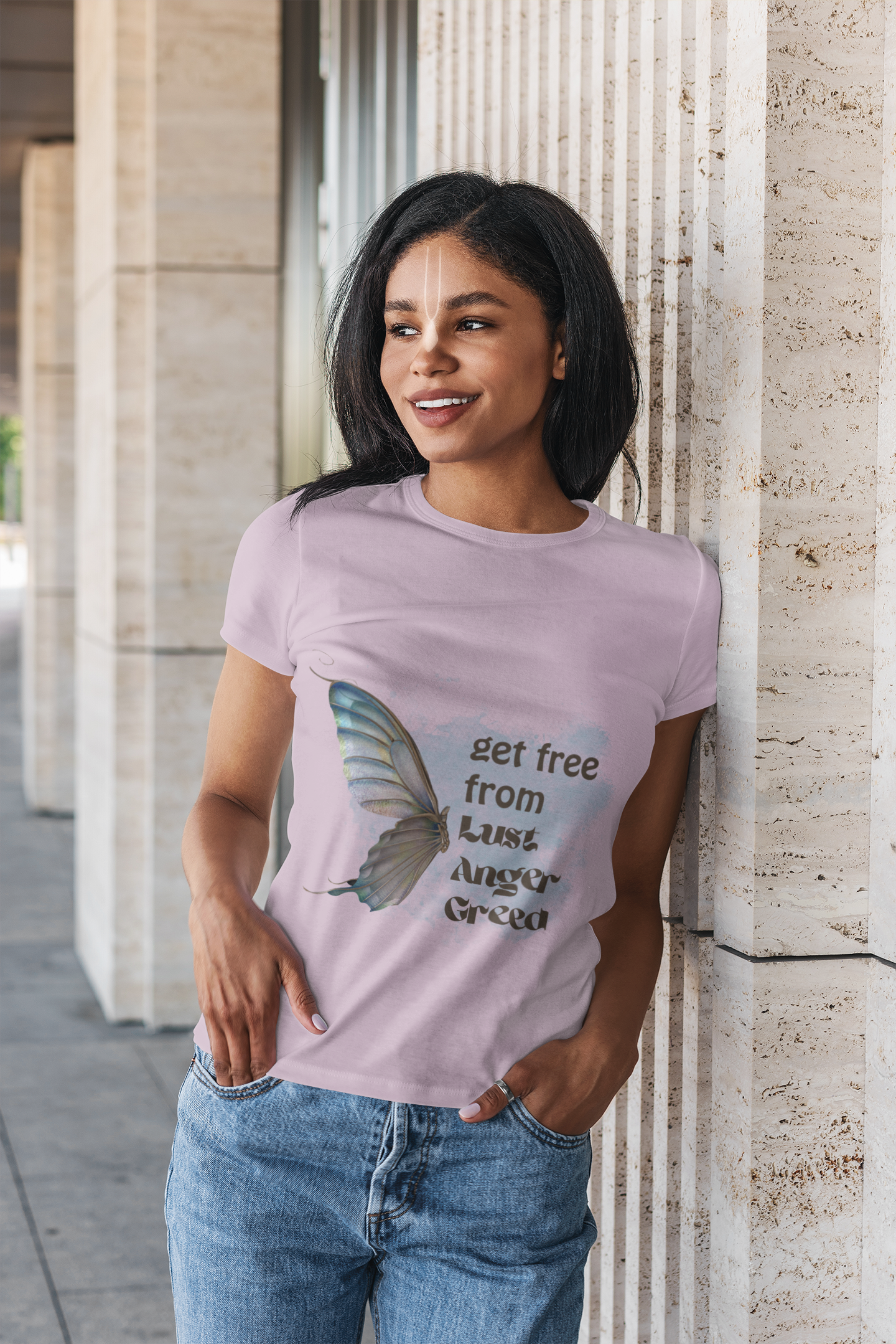 Get free from lust , anger & greed Tshirt for Women