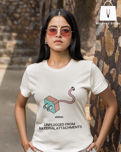Unplugged from material attachments Tshirt for Women
