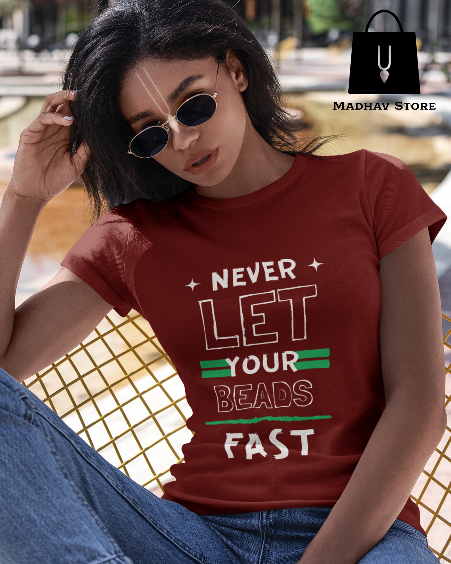 Never Let Your Beads Fast Tshirt for Women