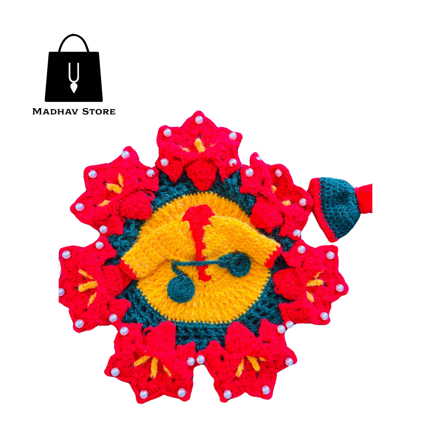 Star Multicolour Hand stitched woolen Winter Special Dress for Laddu gopal